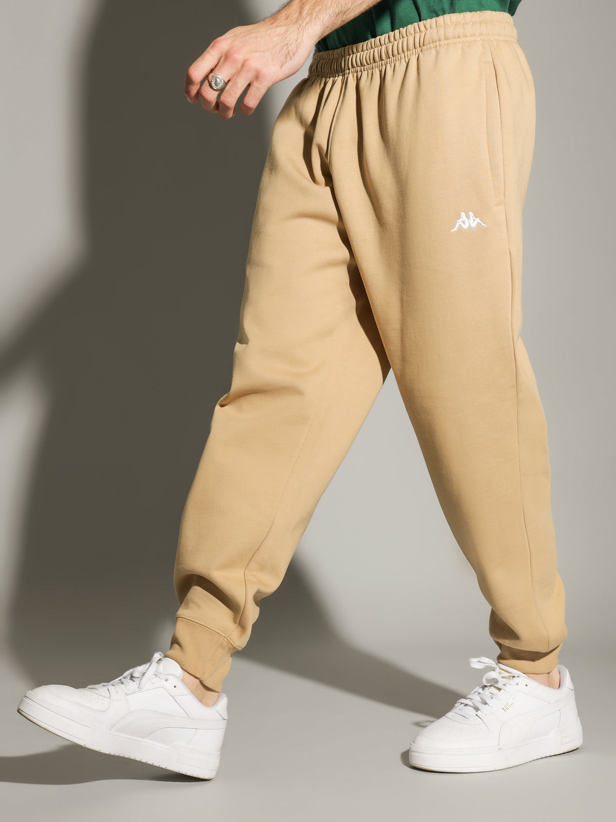 Kappa Authentic Scar Track Pants | A06 White Cream-White Bright