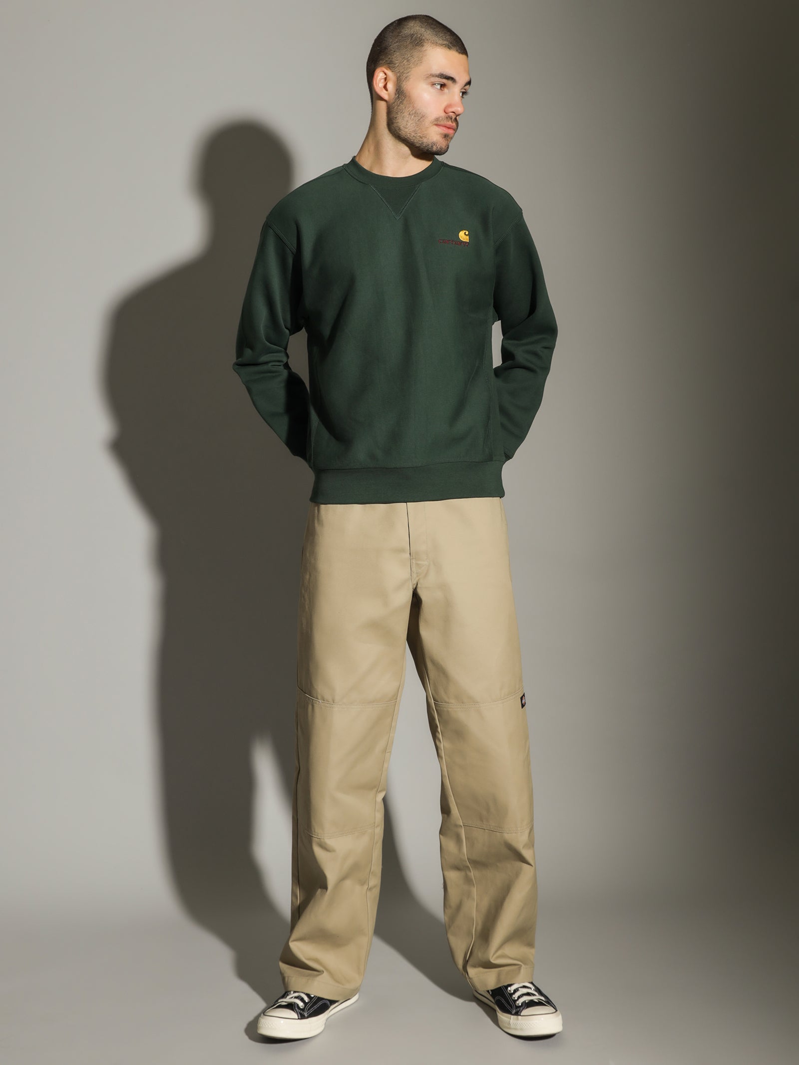 Long Sleeve American Script Crew