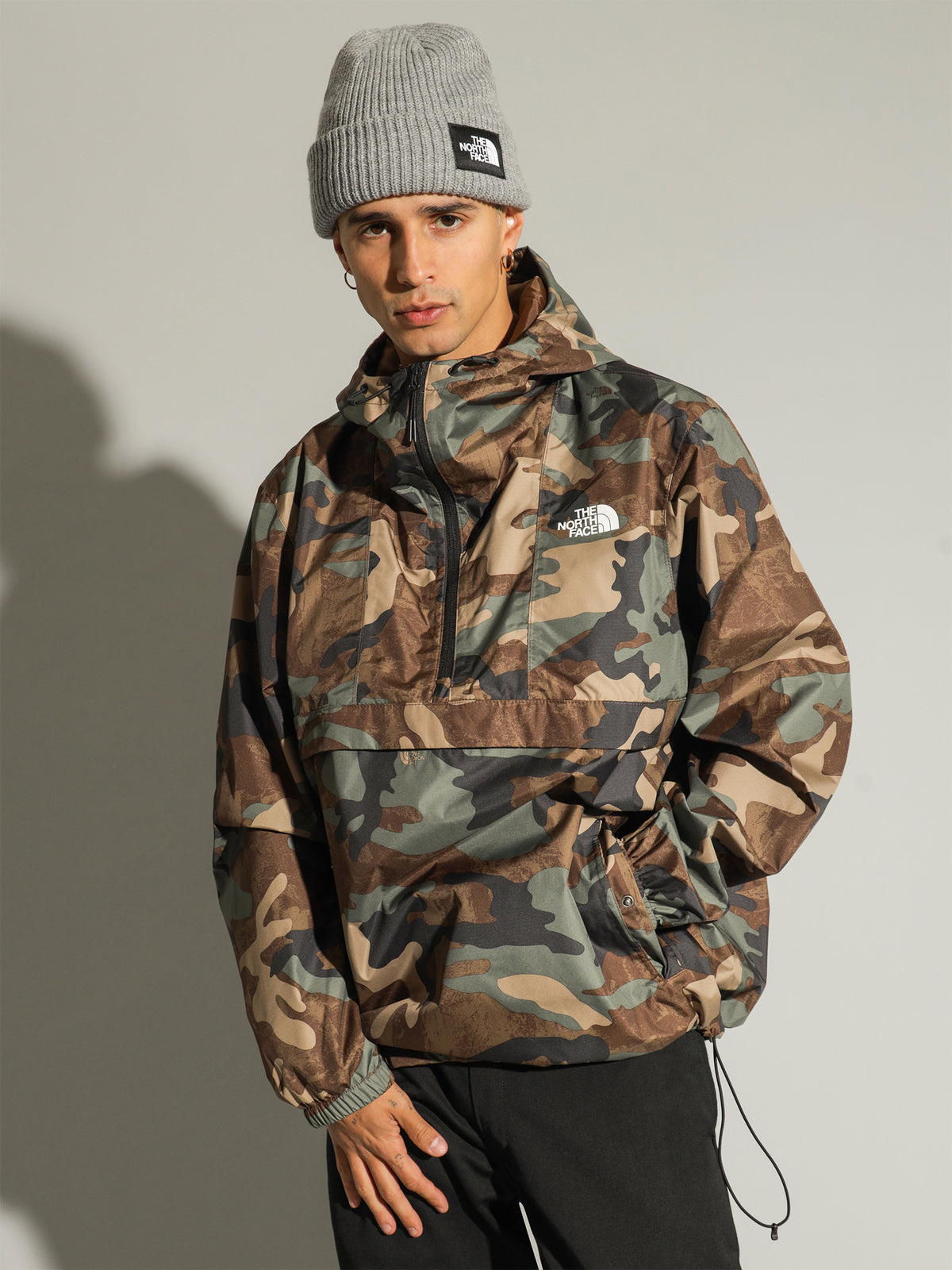 Printed Antora Anorak in Camouflage