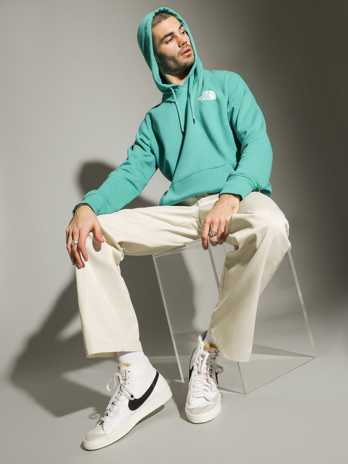 Mens Box NSE Pullover in Green