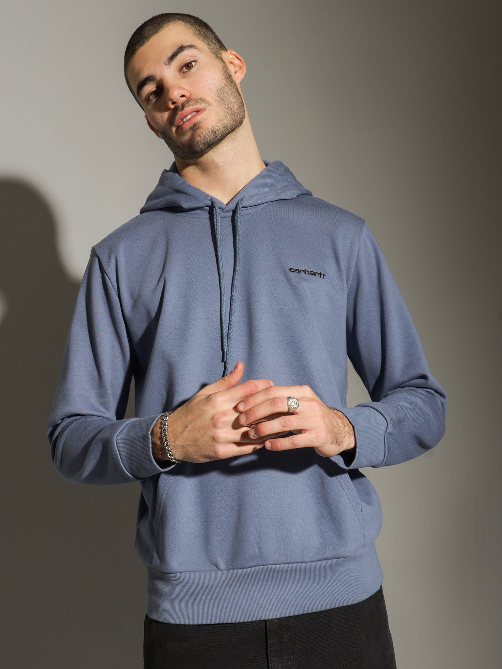 Script Embroidery Hoodie