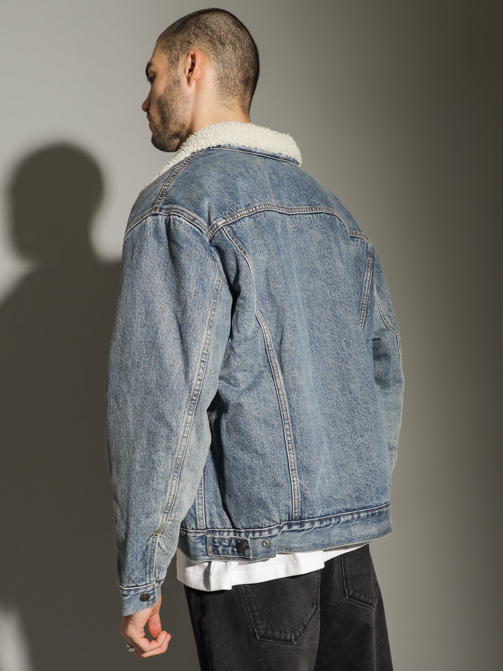 Vintage Fit Sherpa Trucker Jacket