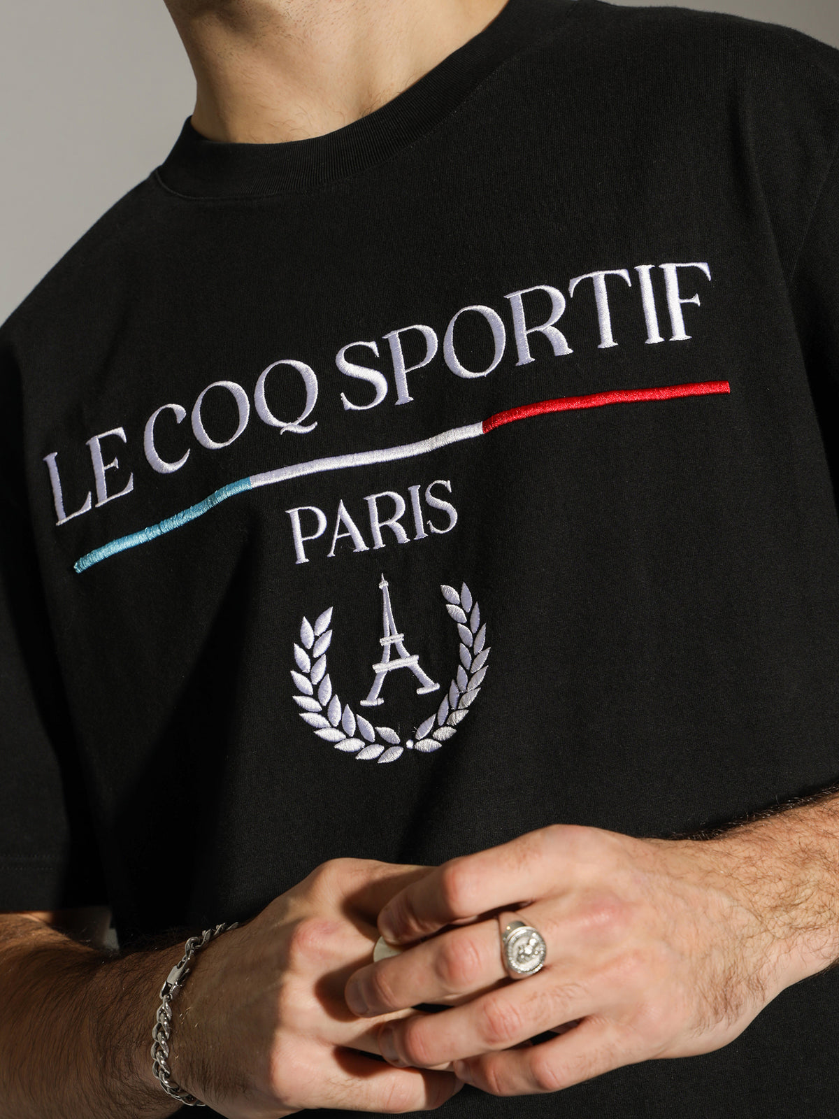 Parisien Collegiate T-Shirt in Black