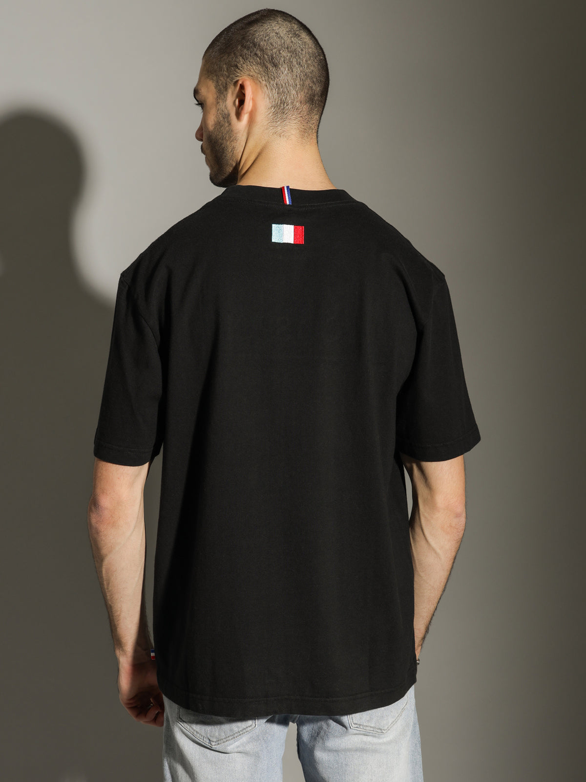 Parisien Collegiate T-Shirt in Black