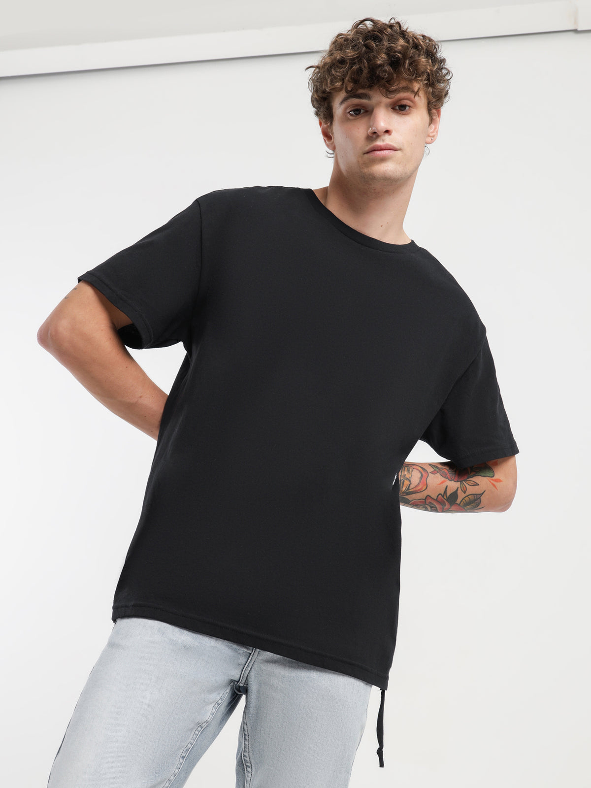 4 x 4 Biggie Short Sleeve T-Shirt in Jet Black