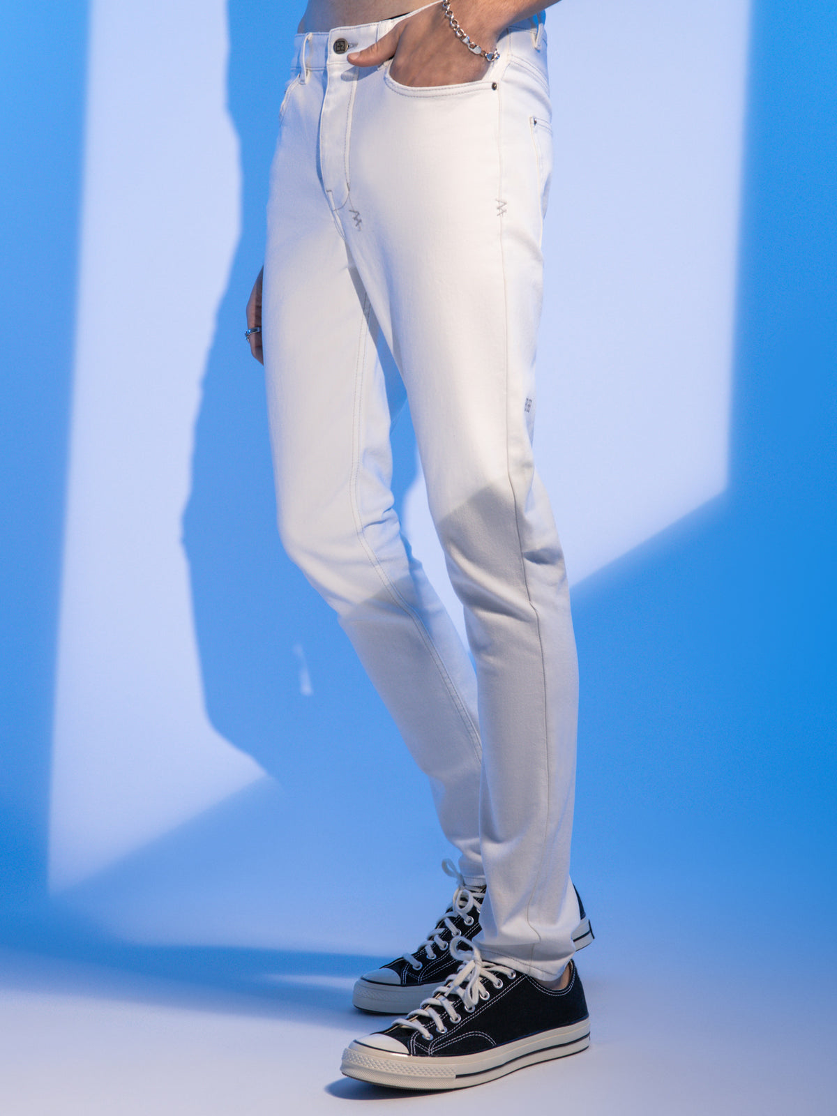 Chitch Slim Fit Jeans in Ivory White