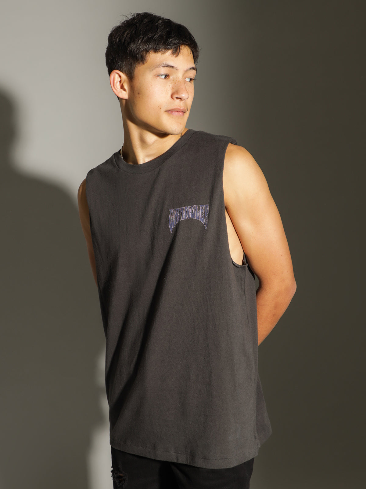 Dracula Recycled Cotton Muscle Tank in Black