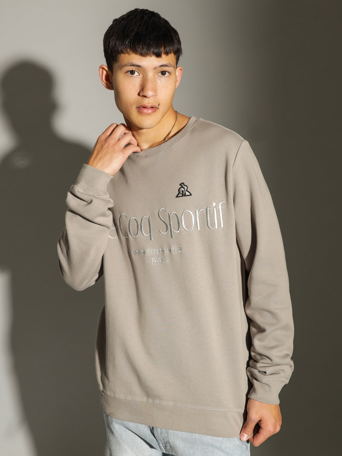 Heritage Crew Sweat in Silver