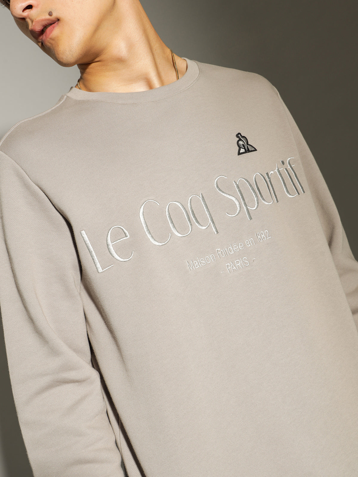 Heritage Crew Sweat in Silver