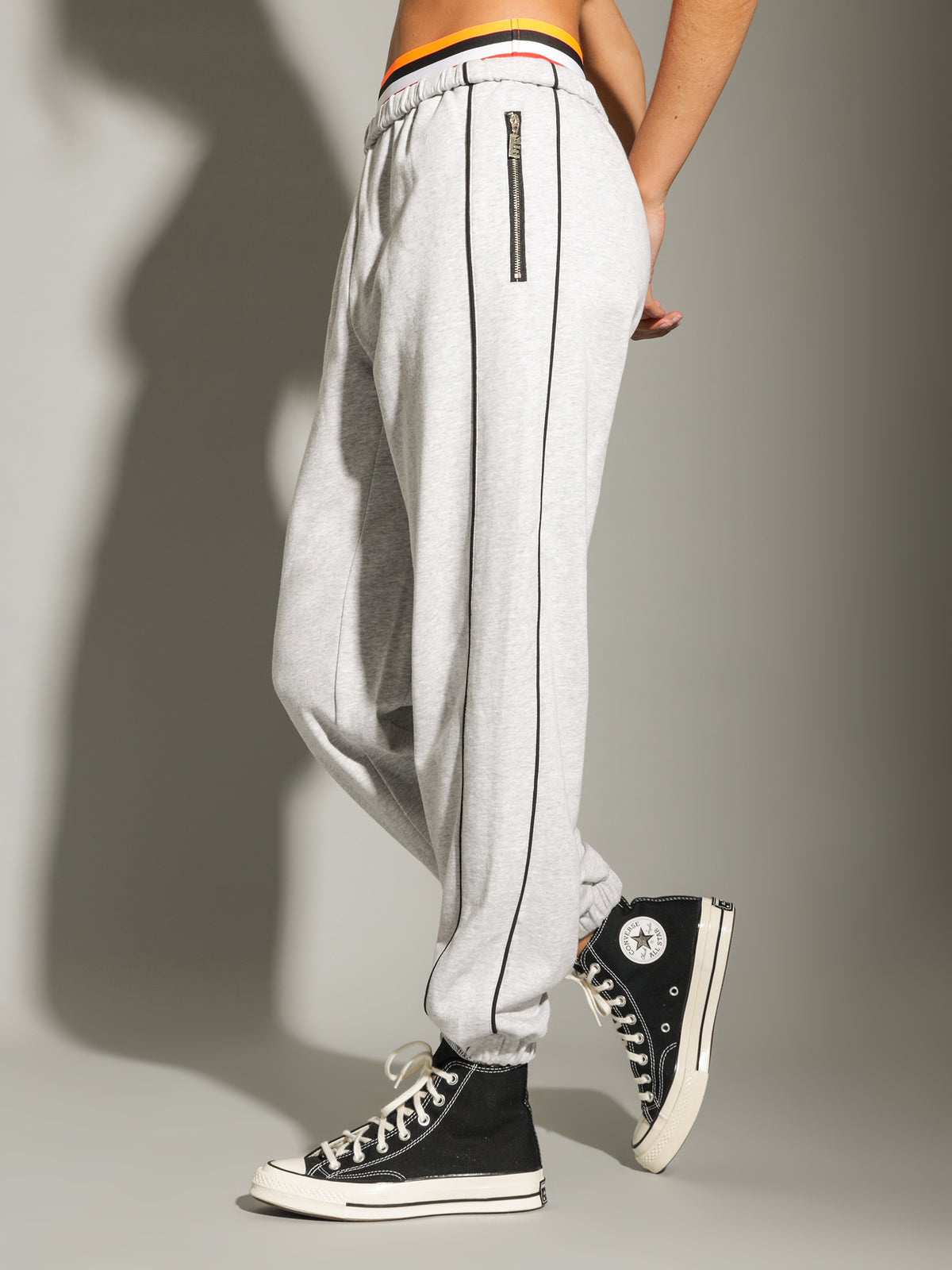 Legacy Organic Cotton Recycled Track Pants in Grey Marle