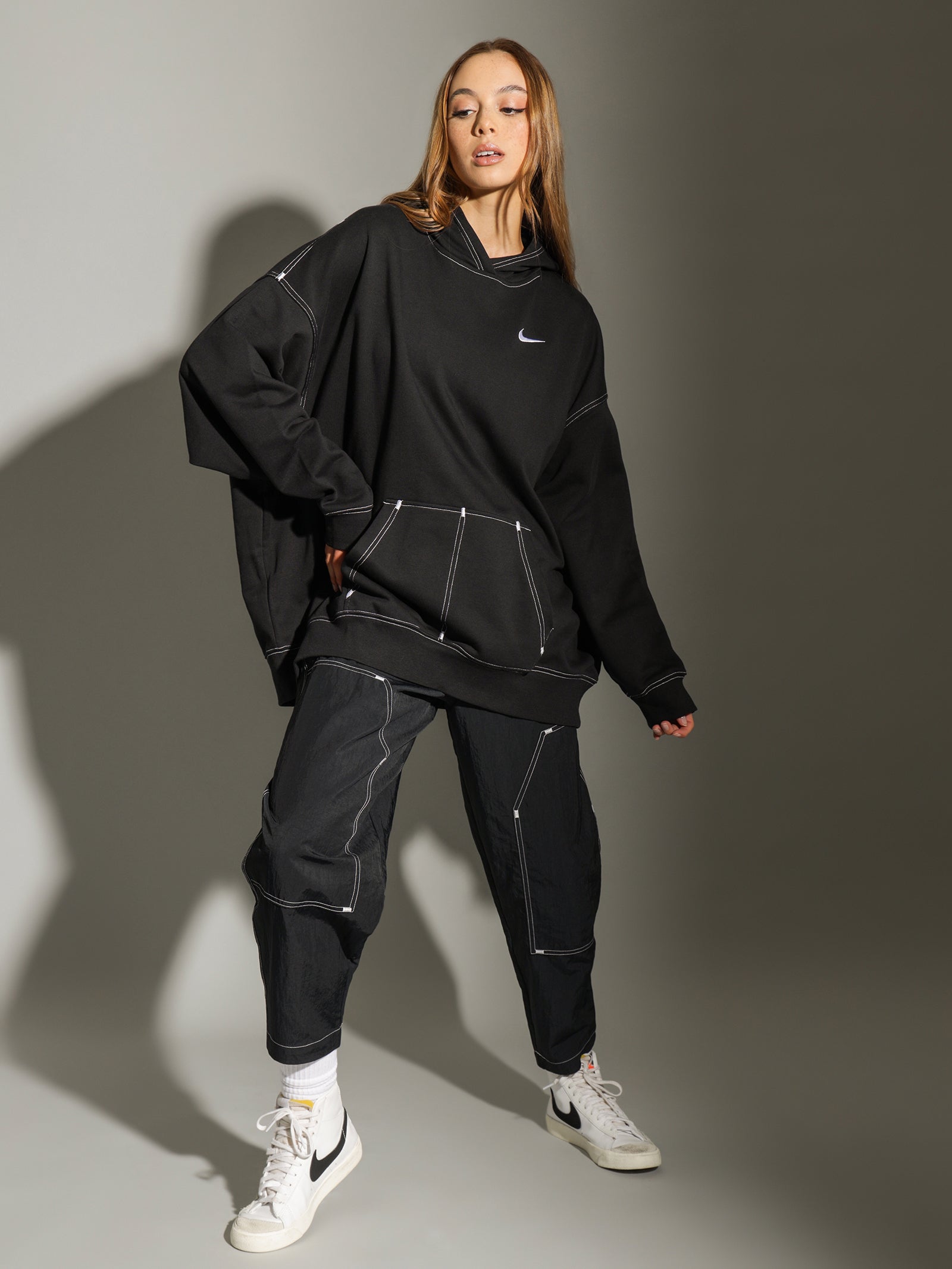 Nike Sportswear Swoosh Fleece Hoodie Black/Black