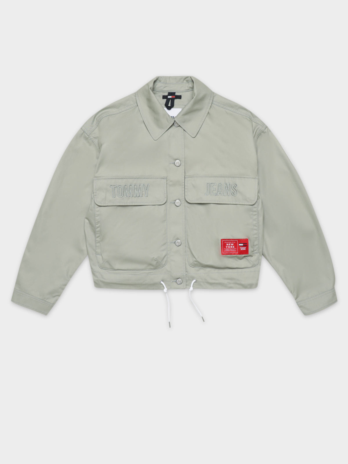 Logo Embroidery Surplus Jacket in Faded Willow Green