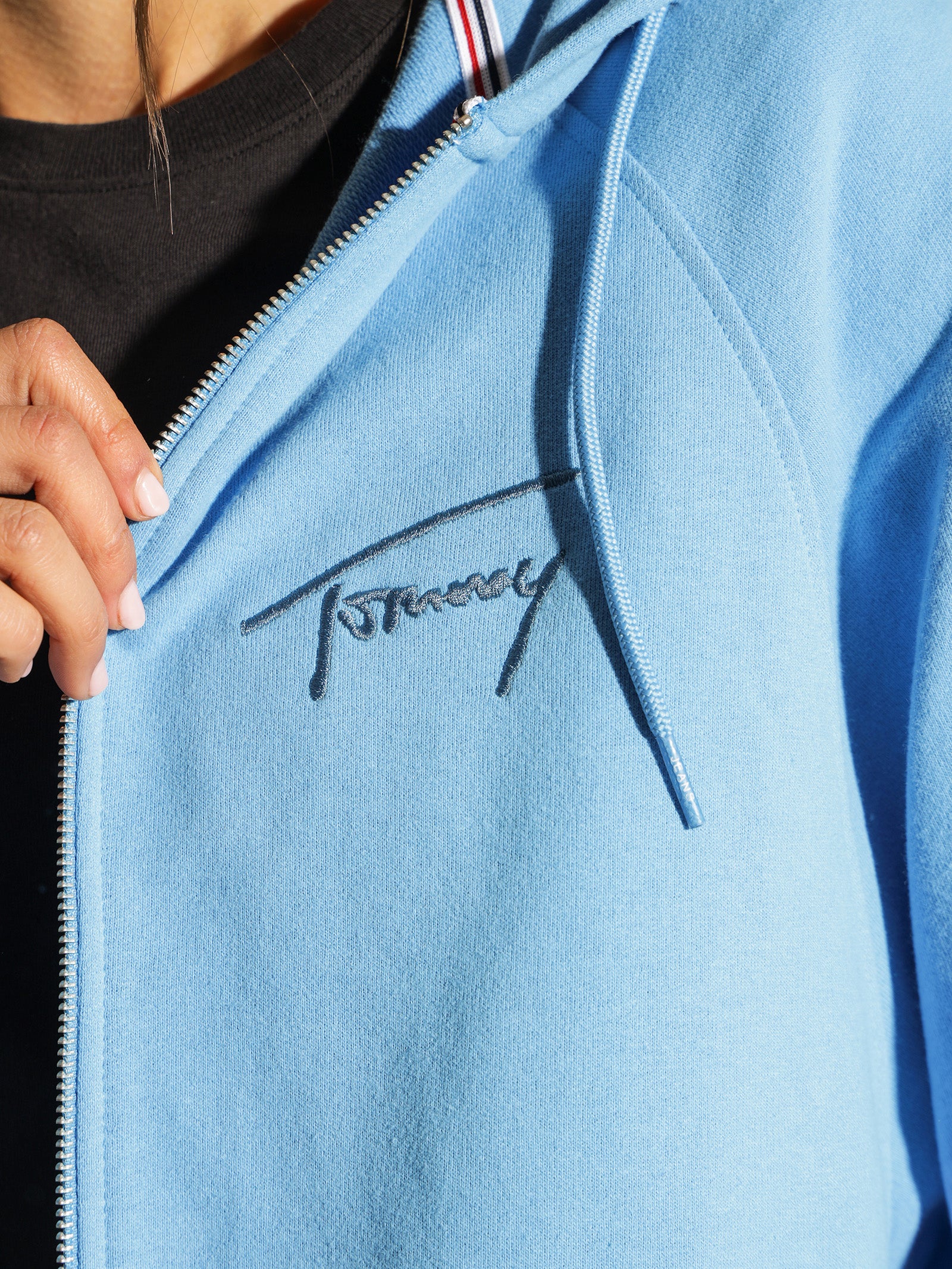 Boxy Signature Zip Hoodie