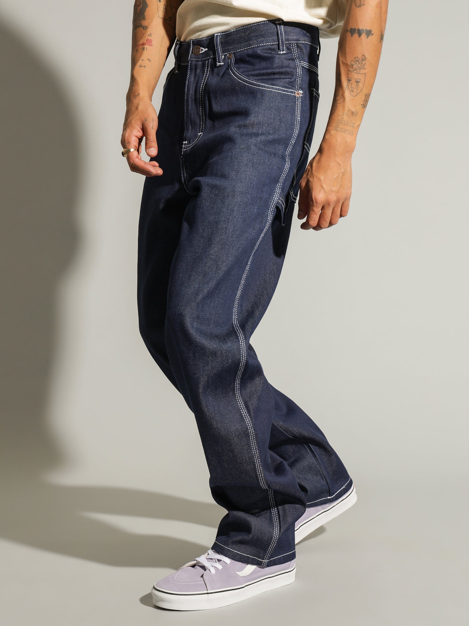 Baggy Jeans Y2k Men Boyfriend Baggy Jeans Hip Hop Jeans Boys Girls Harajuku  Streetwear Trousers Loose Jeans Bootcut Jeans Button Jeans Aesthetic Pants  (Color : Blue, Size : X-Large): Buy Online at