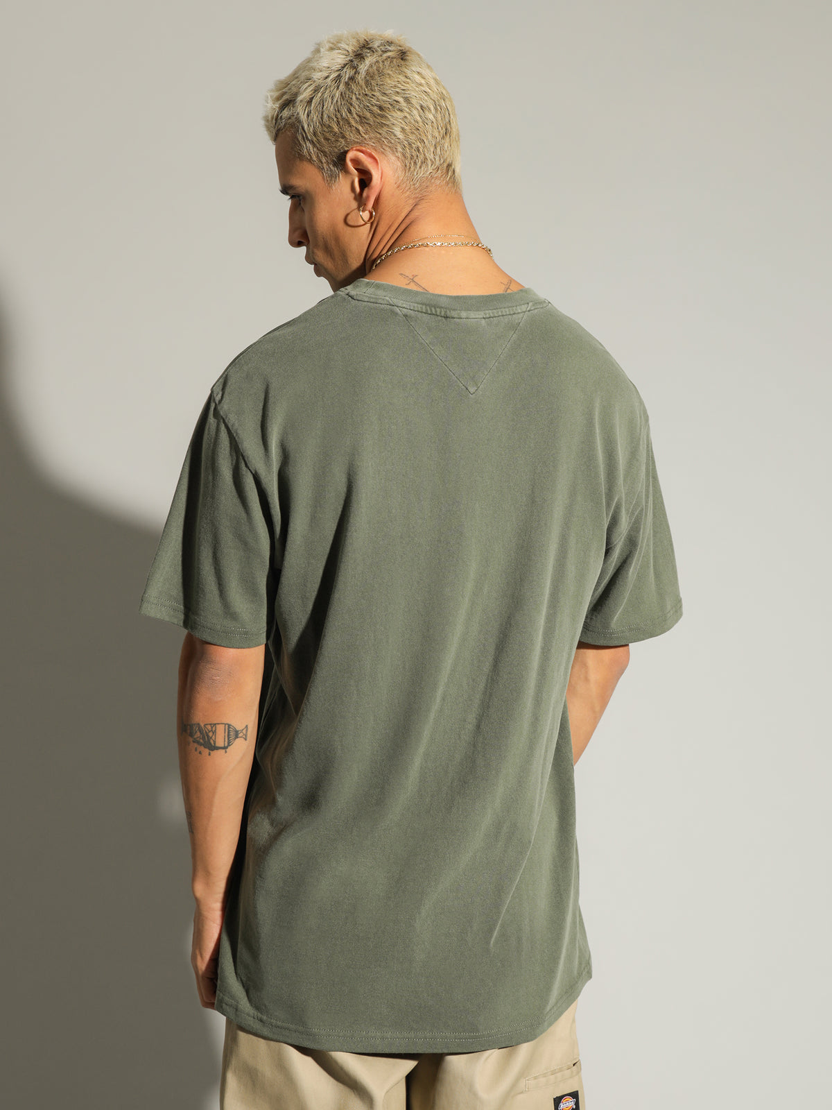 Logo Pigment Dyed T-Shirt in Avalon Green