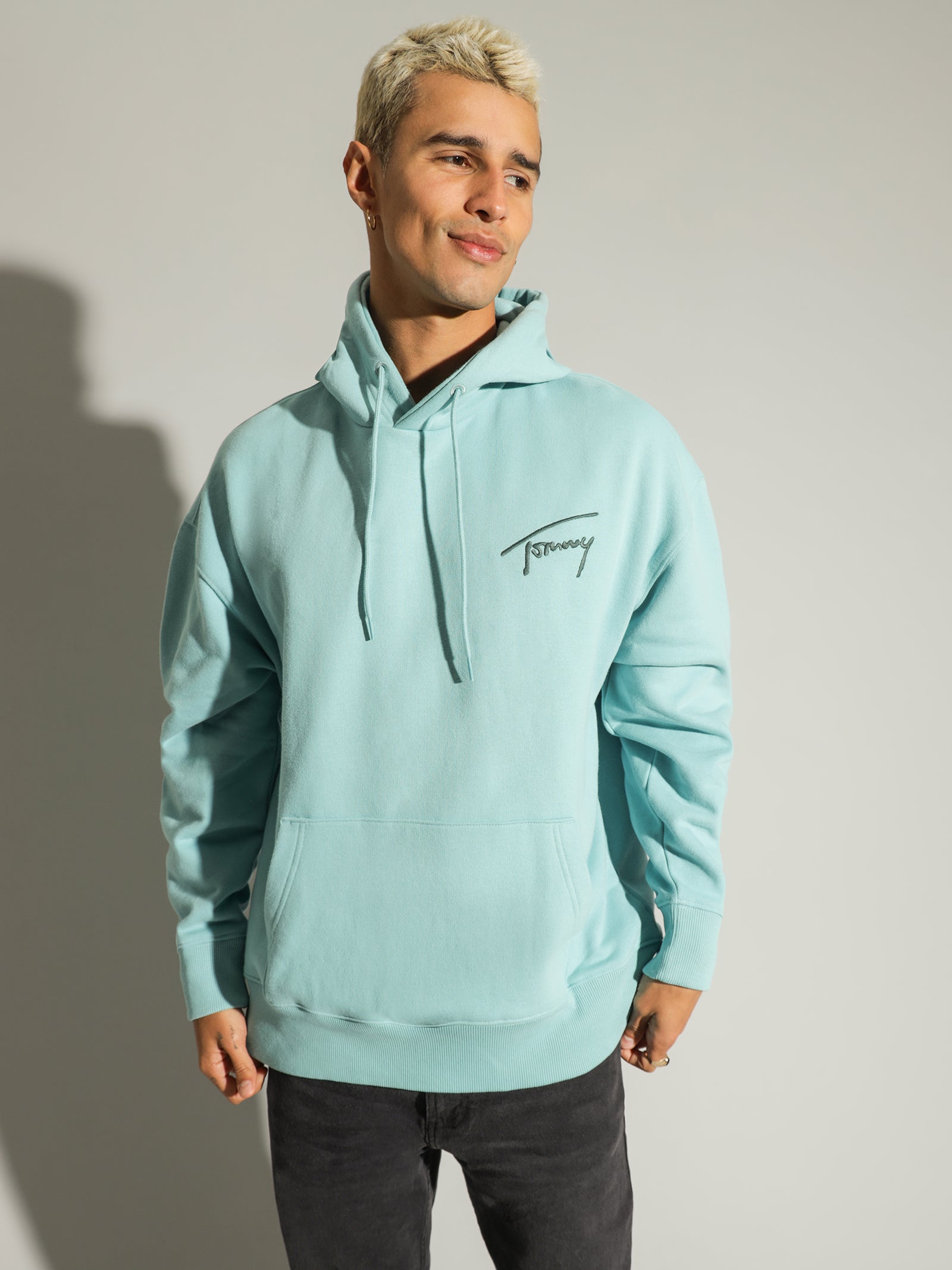 Signature Logo Relaxed Fit Hoodie