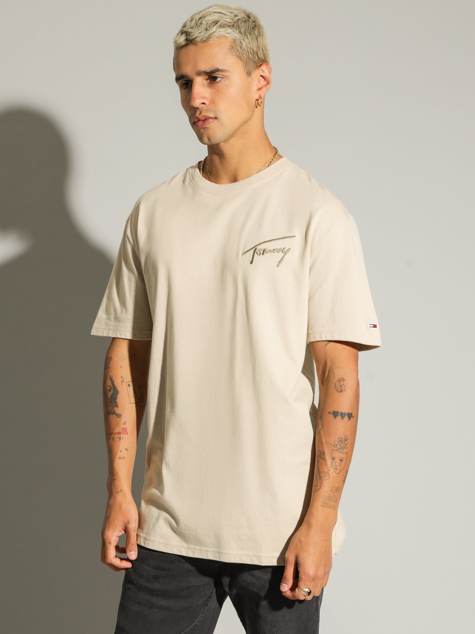 SIGNATURE Logo Recycled Cotton T-Shirt