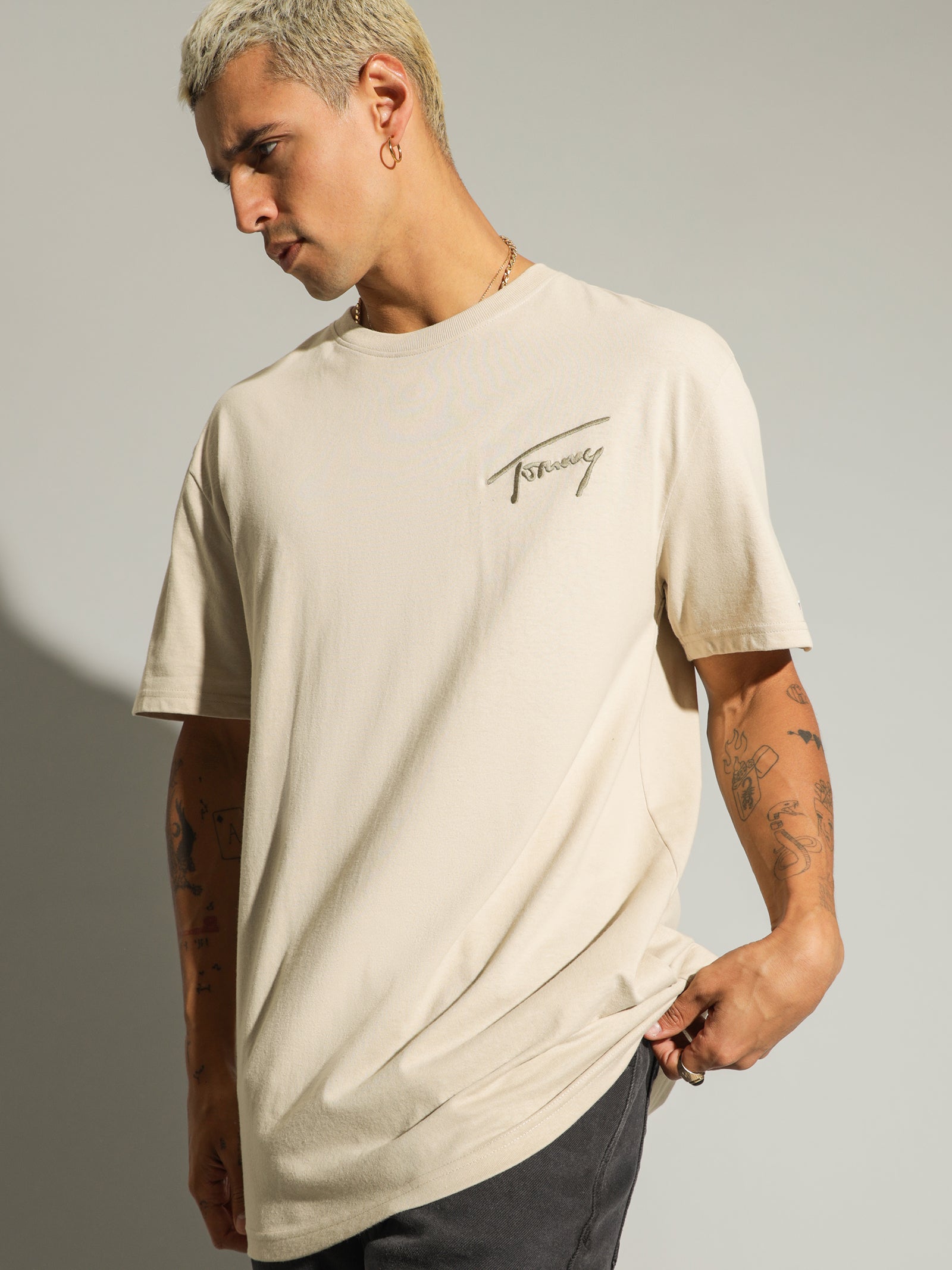 SIGNATURE Logo Recycled Cotton T-Shirt