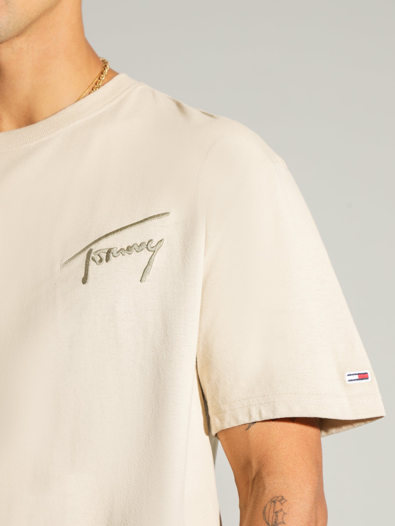 SIGNATURE Logo Recycled Cotton T-Shirt