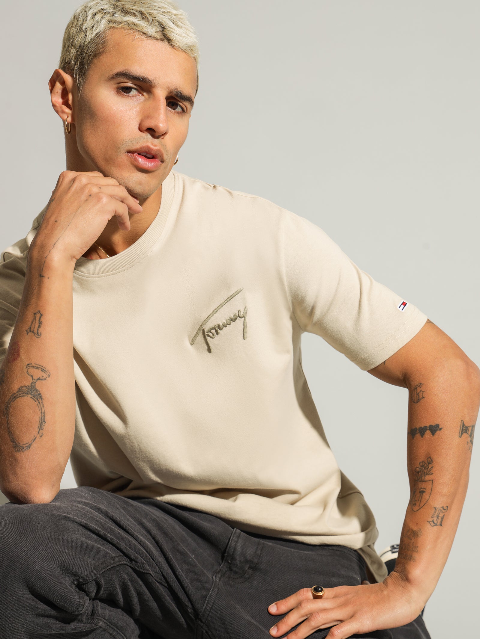 SIGNATURE Logo Recycled Cotton T-Shirt