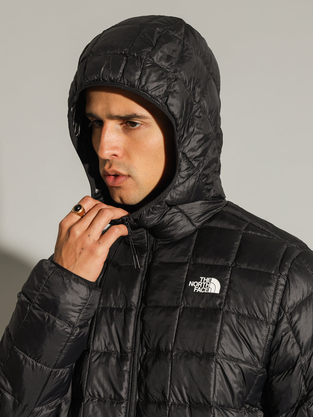 ThermoBall Eco Hoodie Puffer Jacket in Black