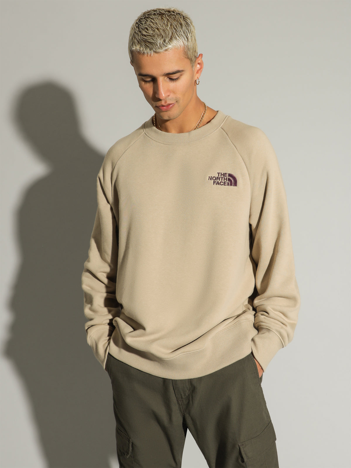 The North Face Sim Logo Crew | Flax