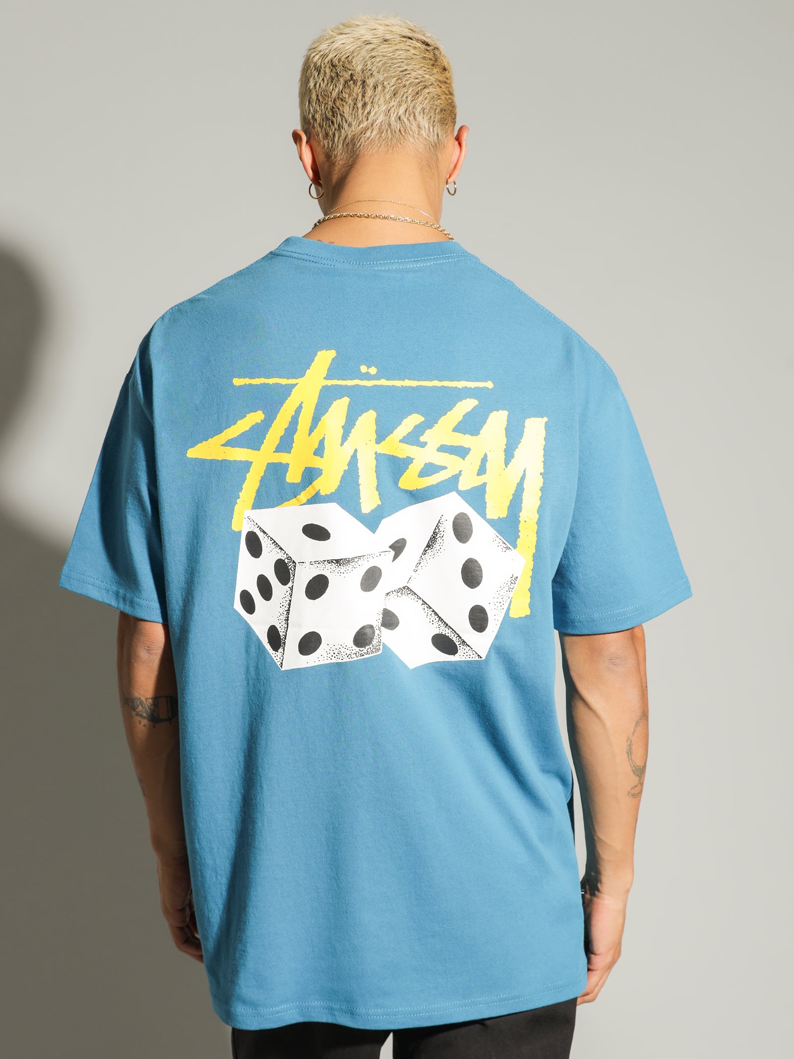 Stussy Roll the Dice Heavyweight T-Shirt Blue | Glue Store
