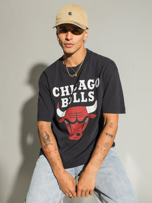 Finals Champions Chicago Bulls T-Shirt Faded Black - Glue Store