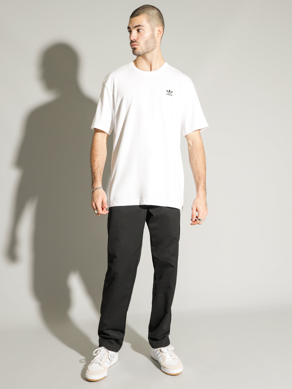 Adicolor Classics Back &amp; Front Trefoil Boxy T-Shirt in White
