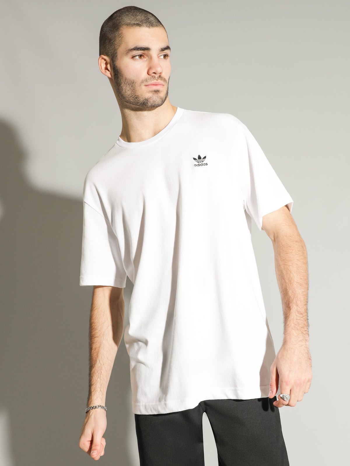 Adicolor Classics Back &amp; Front Trefoil Boxy T-Shirt in White
