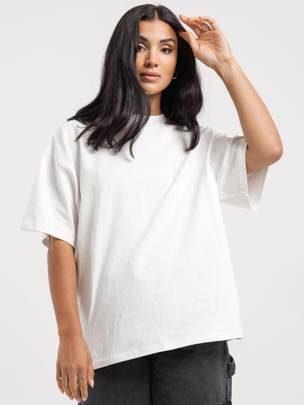 Andy Oversized T-Shirt in Off White