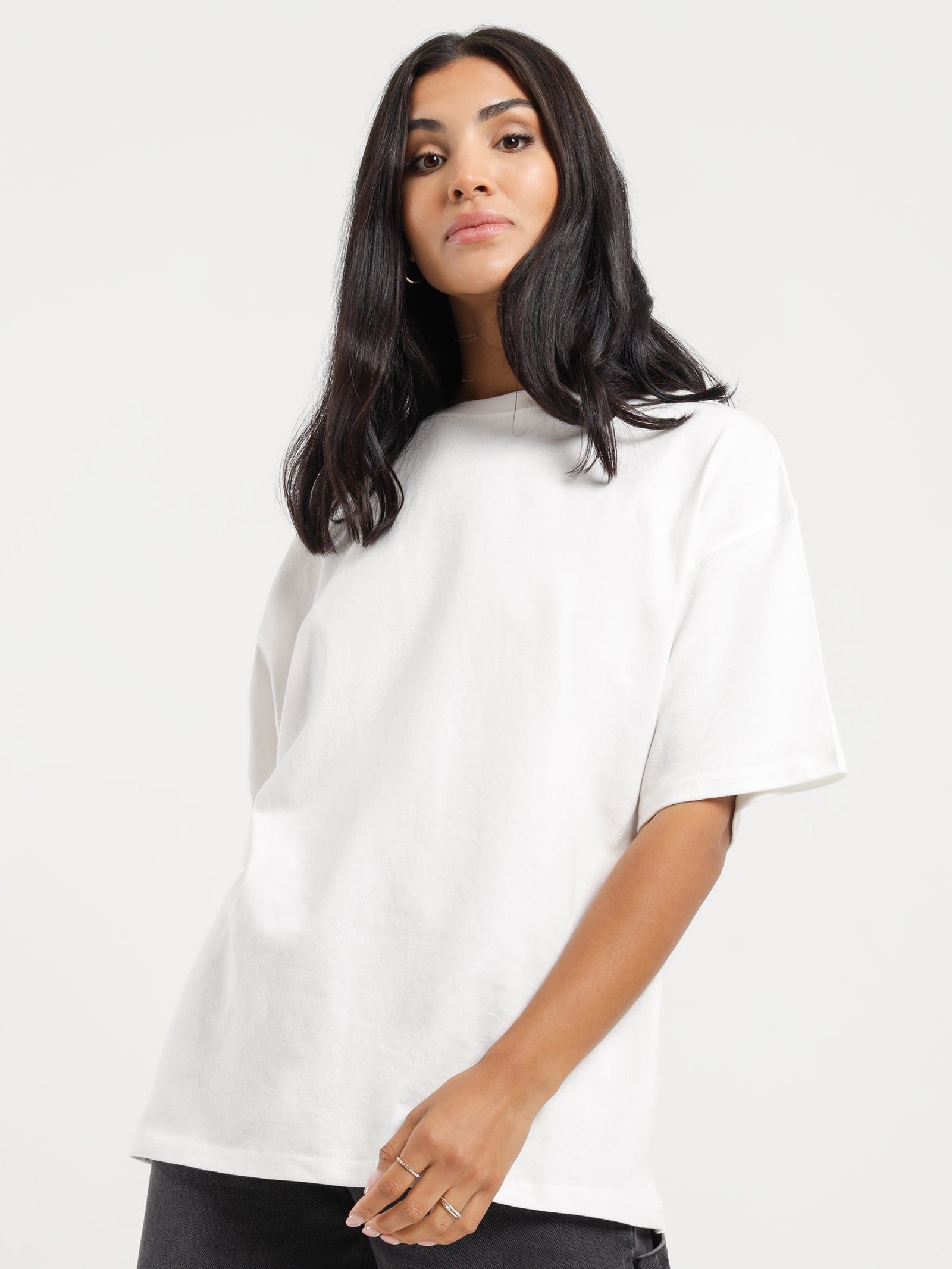 Beyond Her Andy Oversized T-Shirt Off White Glue Store