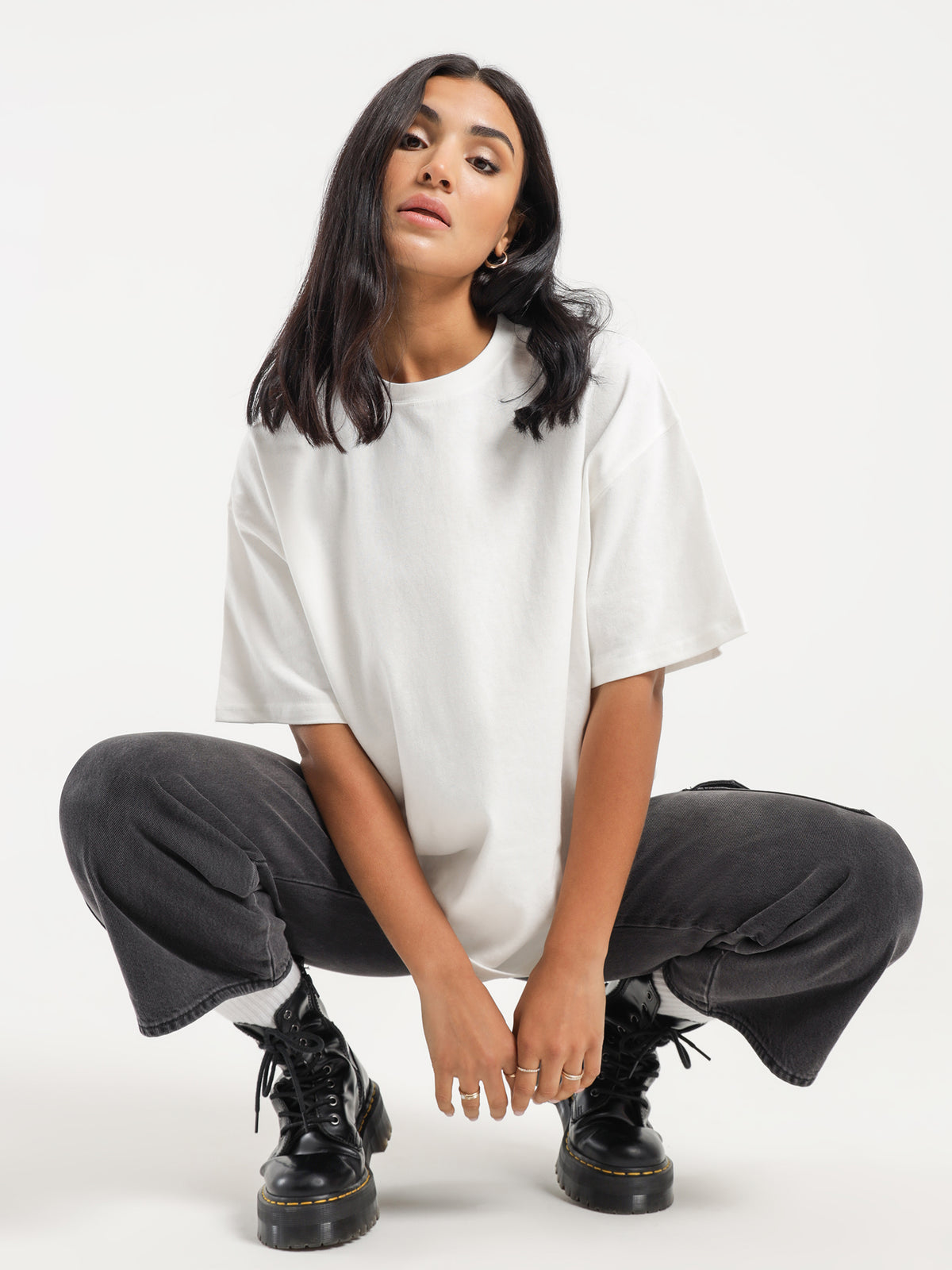Andy Oversized T-Shirt in Off White