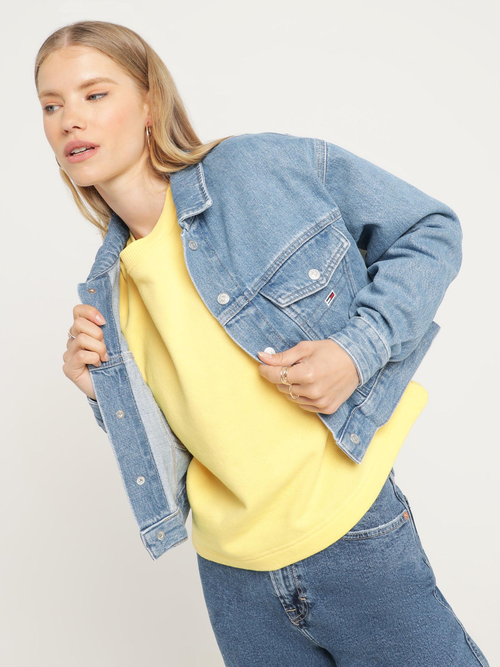 Cropped Trucker Denim Jacket