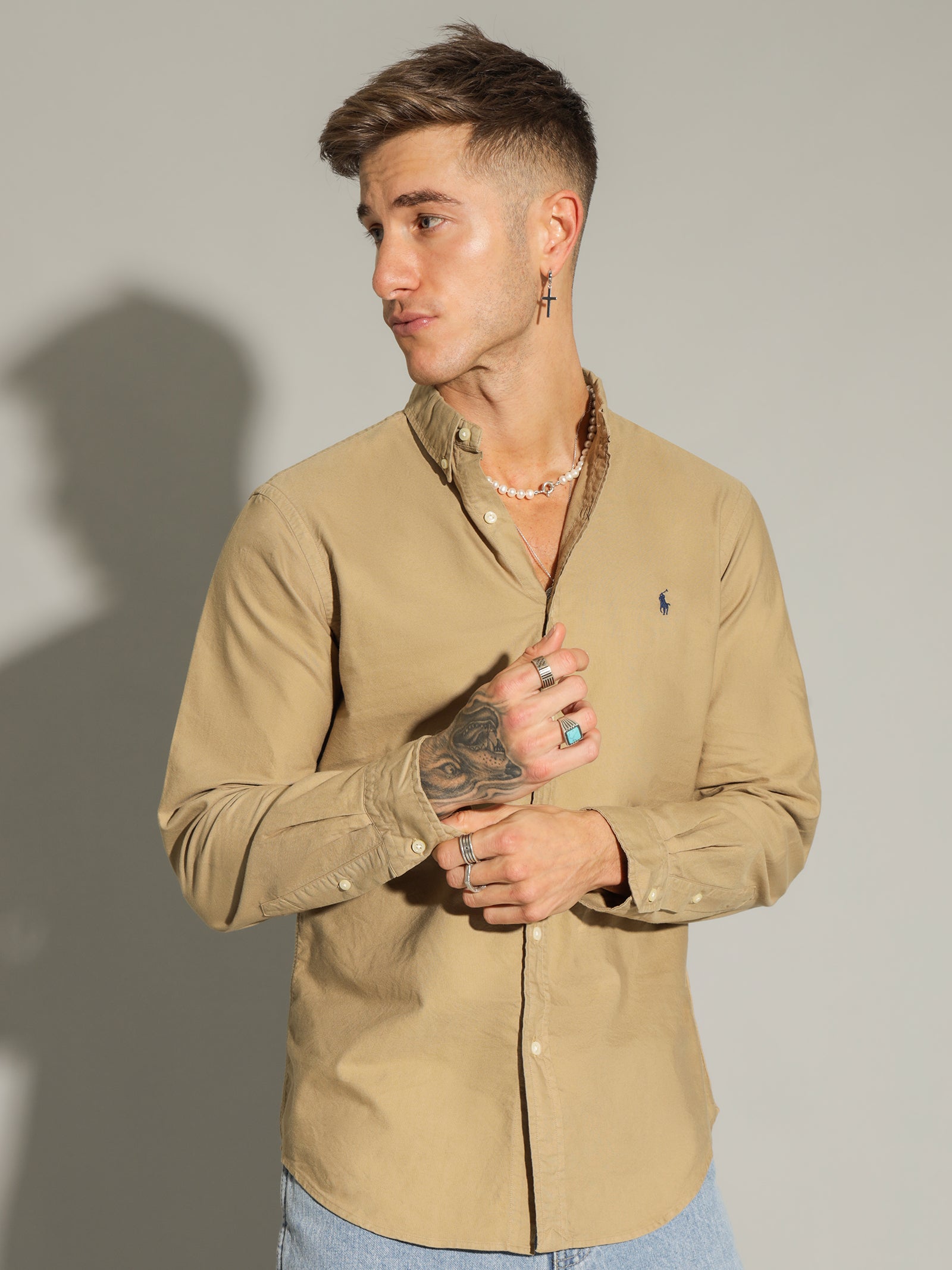 Button Down Slim-Fit Oxford Shirt
