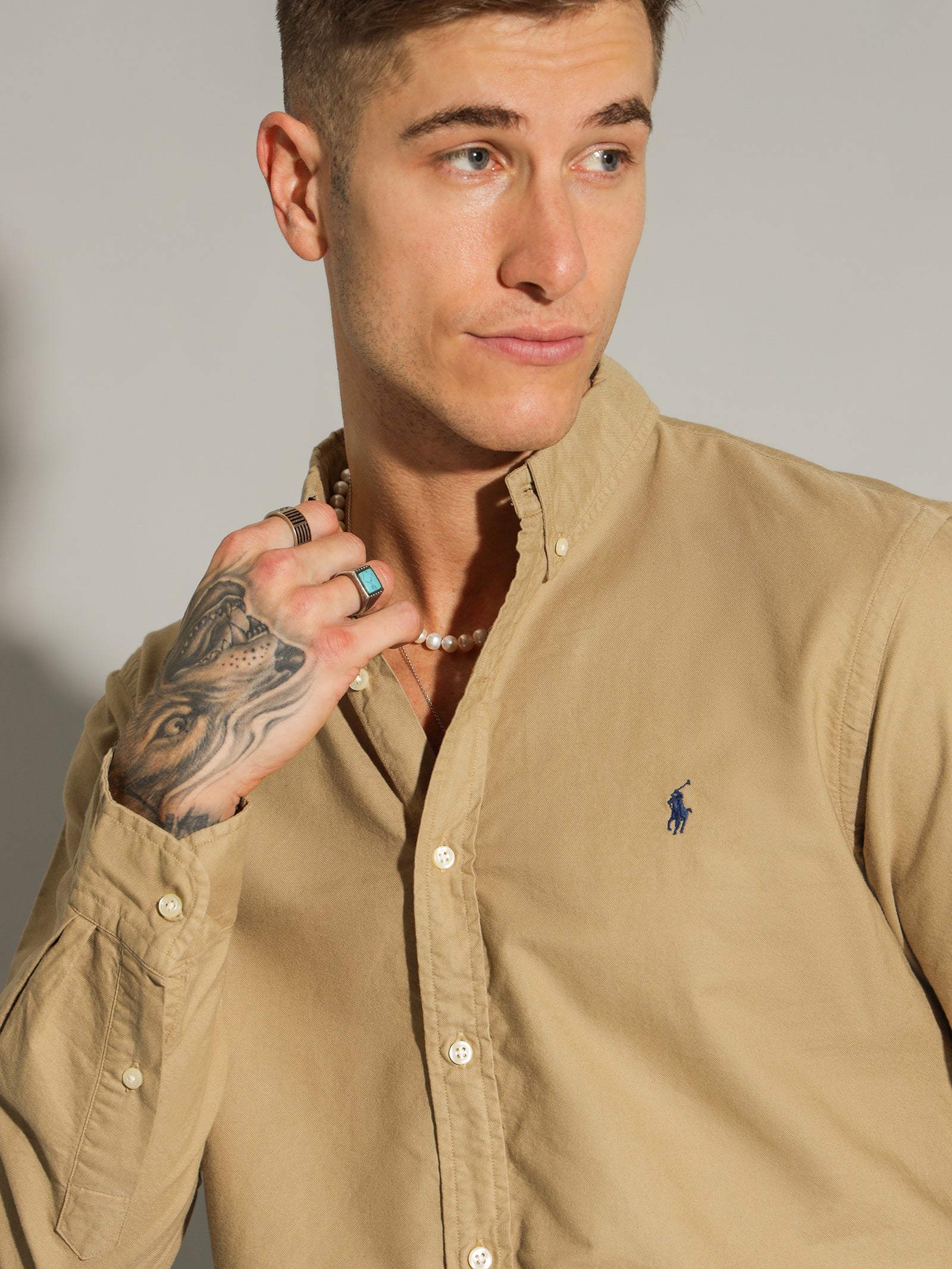 Button Down Slim-Fit Oxford Shirt