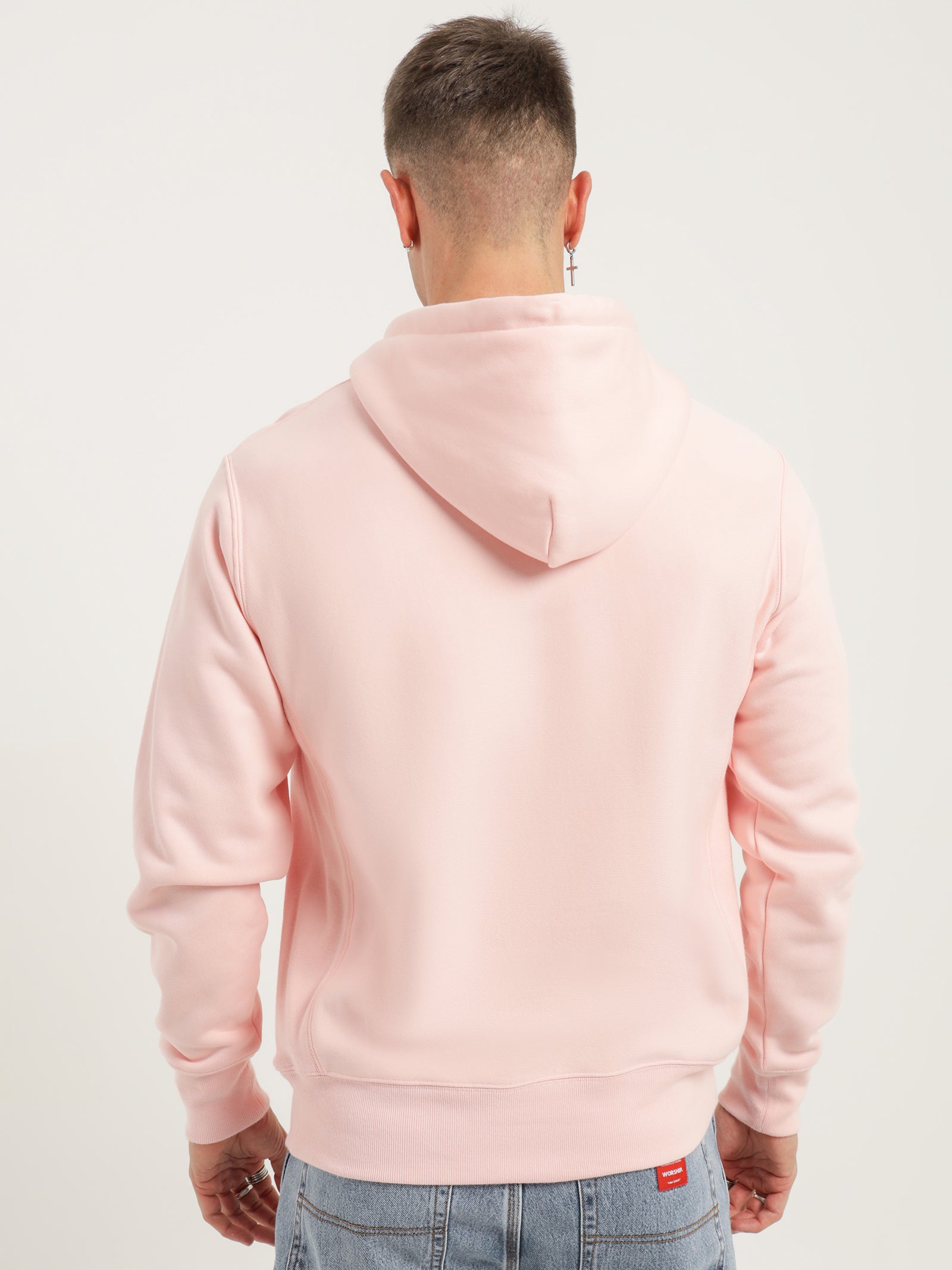 Champion Reverse Weave C Logo Hoodie Pink Glue Store