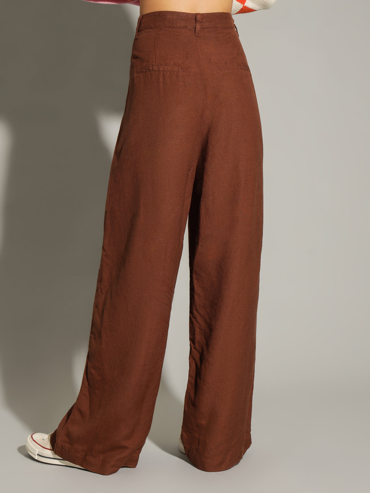 Goldie Pleated Pants in Brown