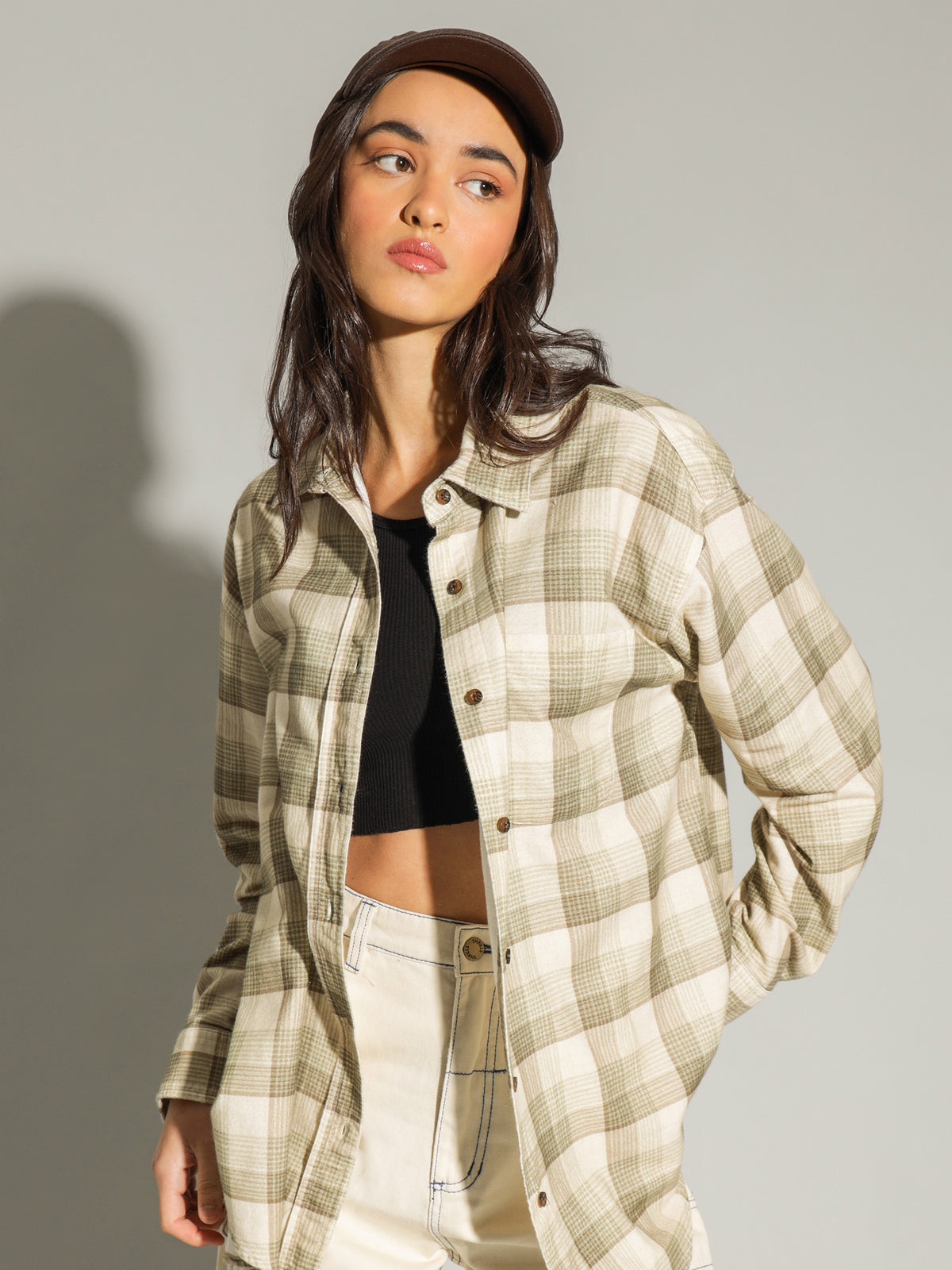 Section Oversize Shirt in Overcast Check