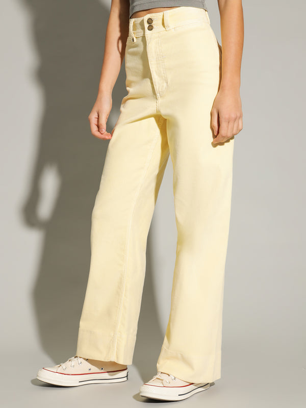 Belle Full Length Cord Pants in Sunlight Yellow - Glue Store