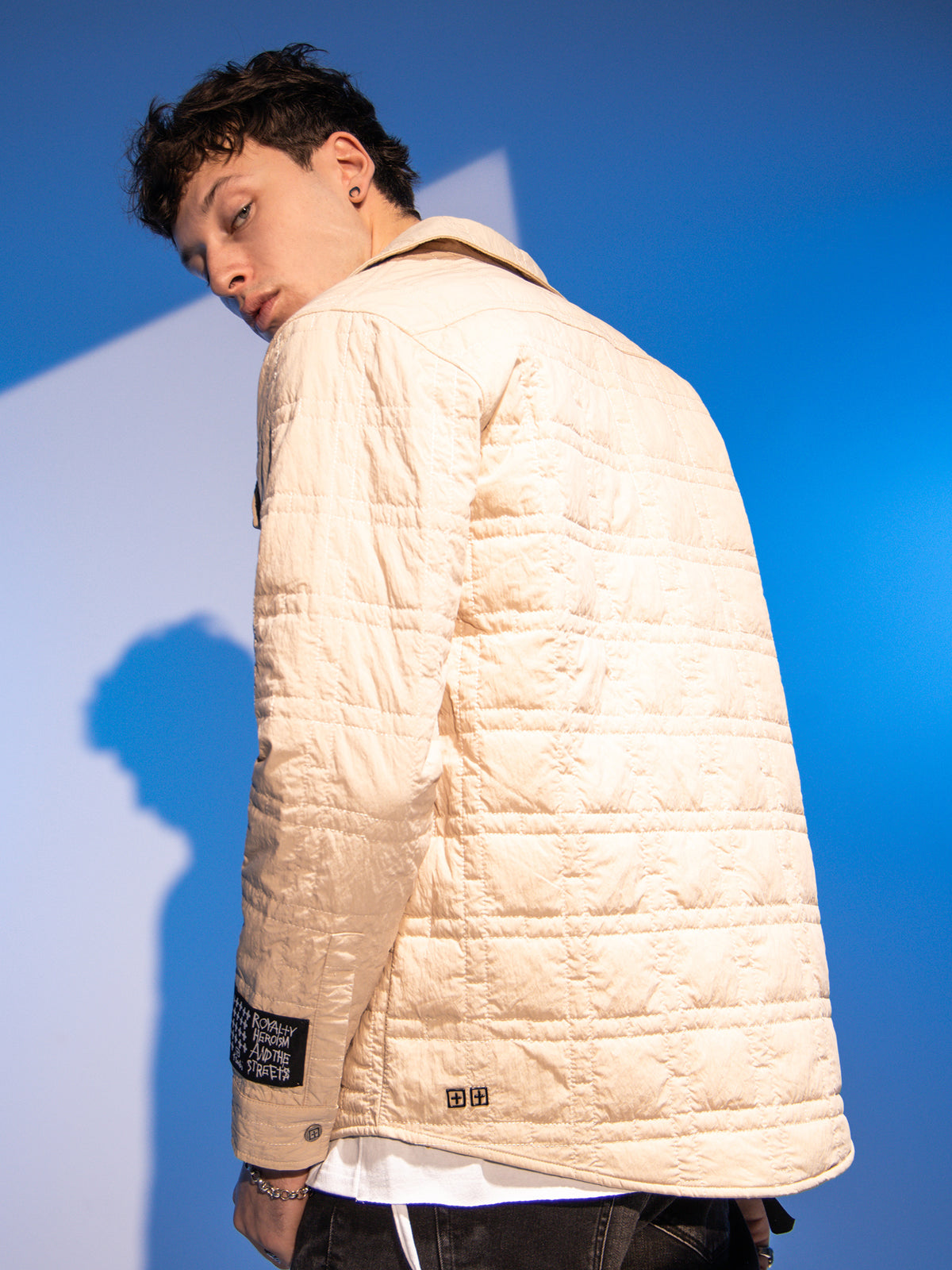 Reversible South Quilted Jacket in Cream
