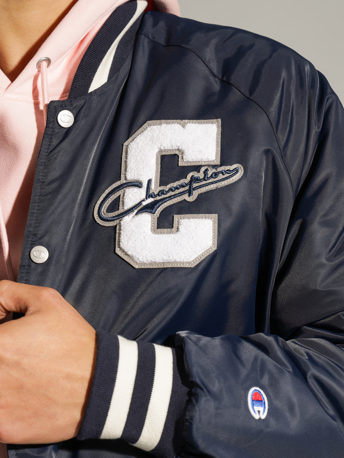 Collegiate Heritage Letterman Jacket in Navy Blue