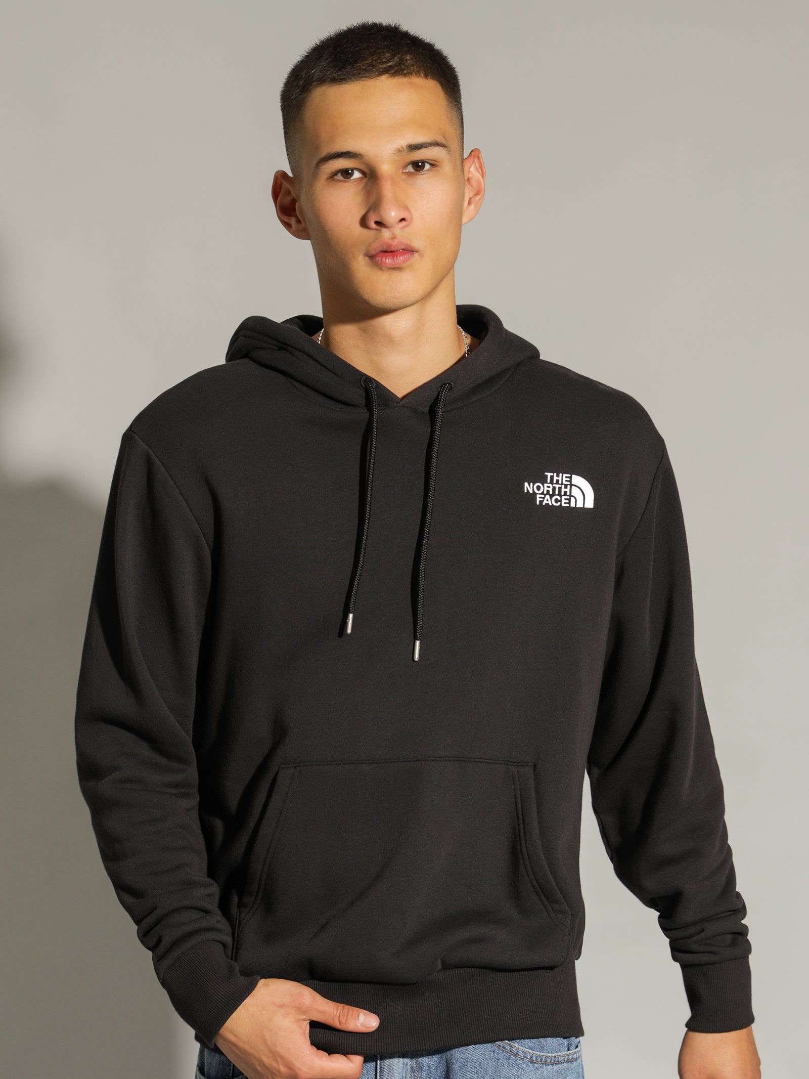 The North Face Mens Simple Logo Hoodie Black Glue Store