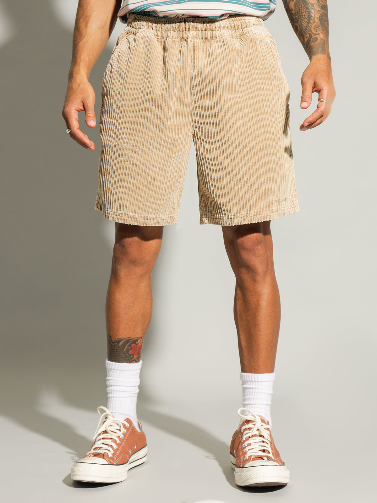 Manic Cord Shorts in Beige