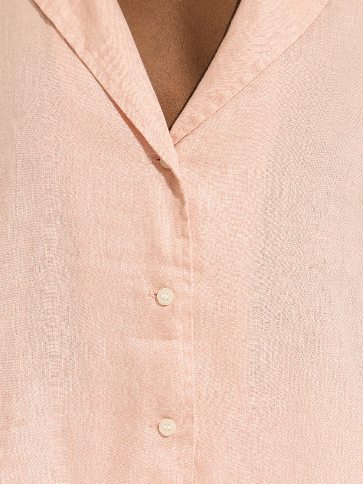 Lounge Linen Shirt in Guava Pink