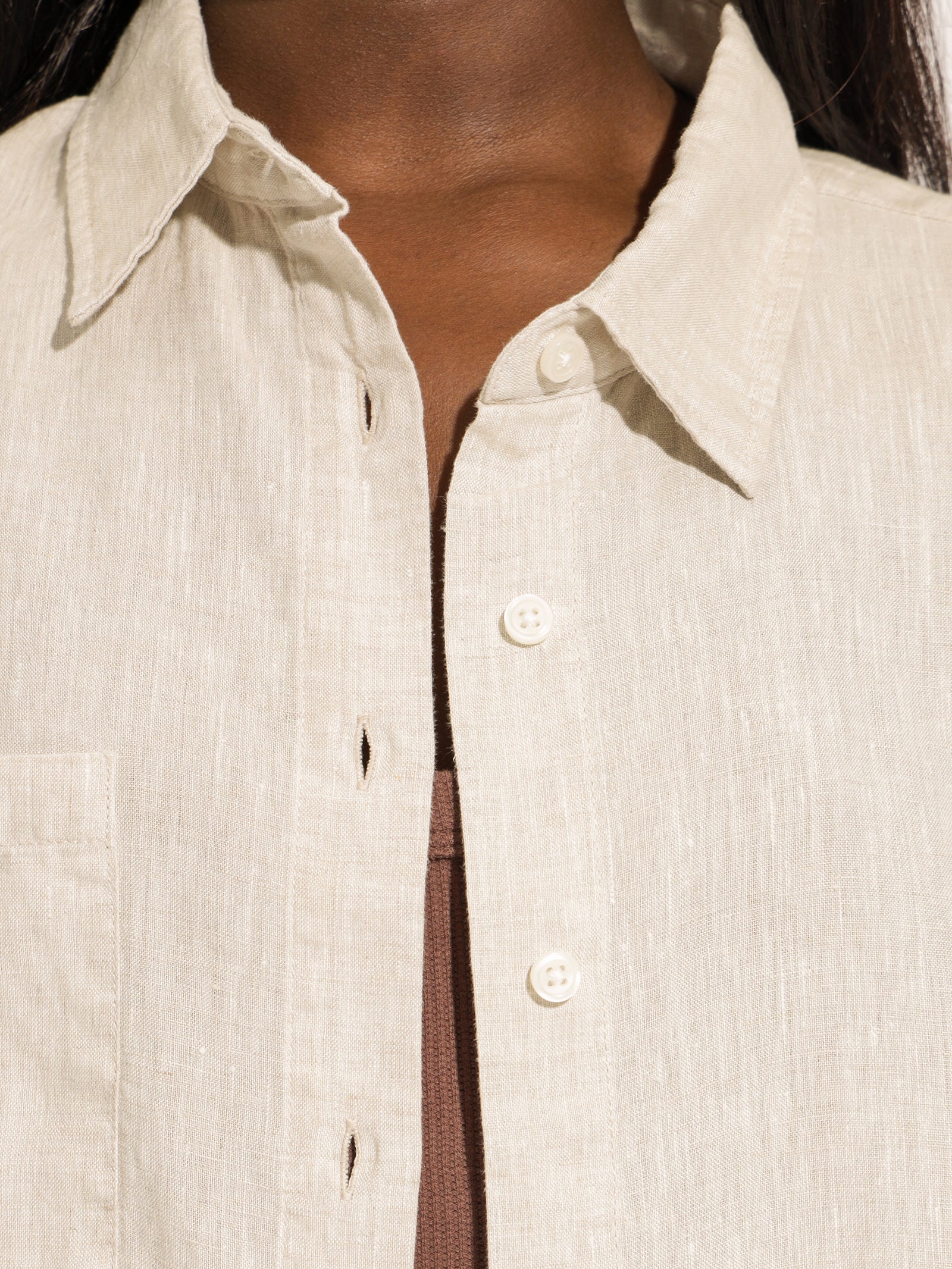 Nude Lucy Linen Lounge Shirt (Natural) main image 0