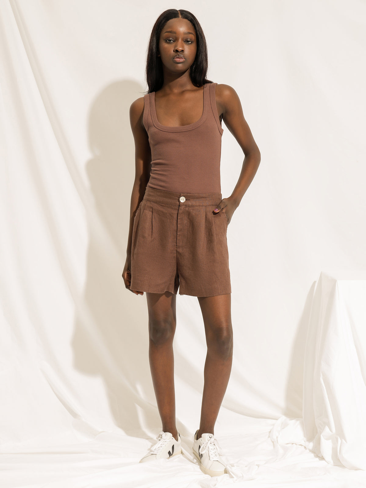 Nude Lucy Rynn Linen Shorts | Cacao