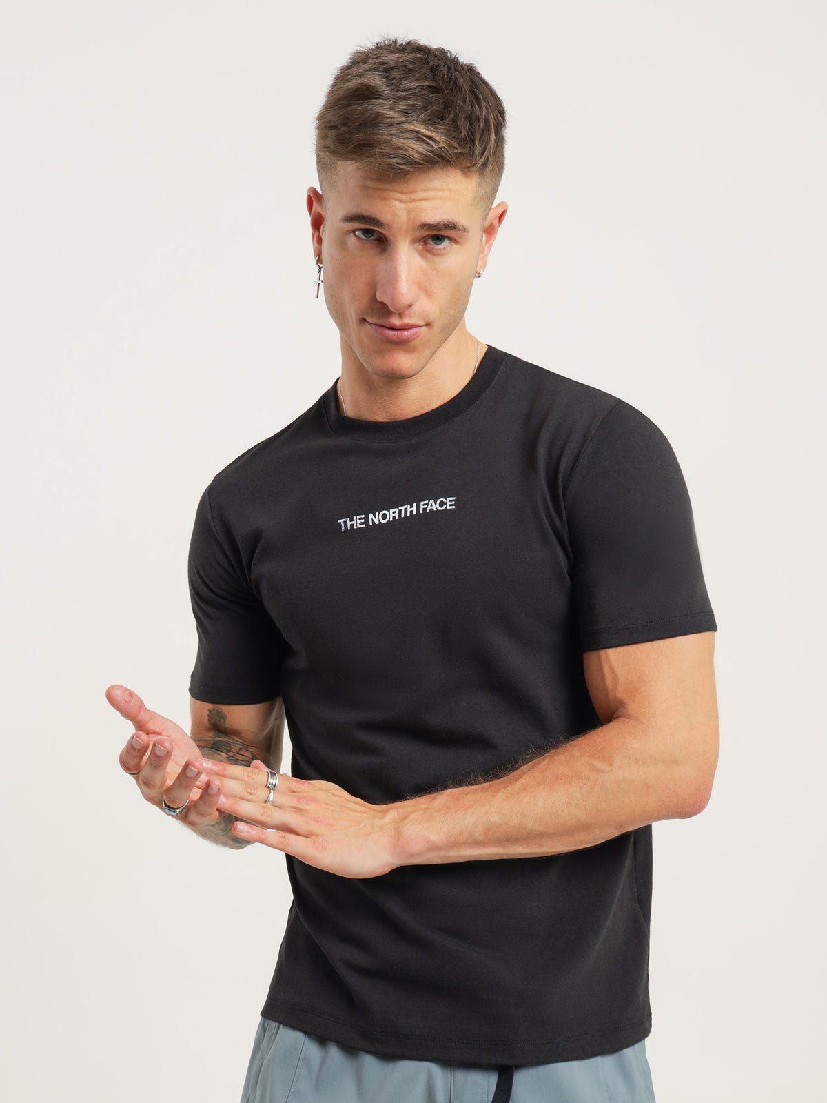 Mens Short Sleeve Logo Play T-Shirt in Black
