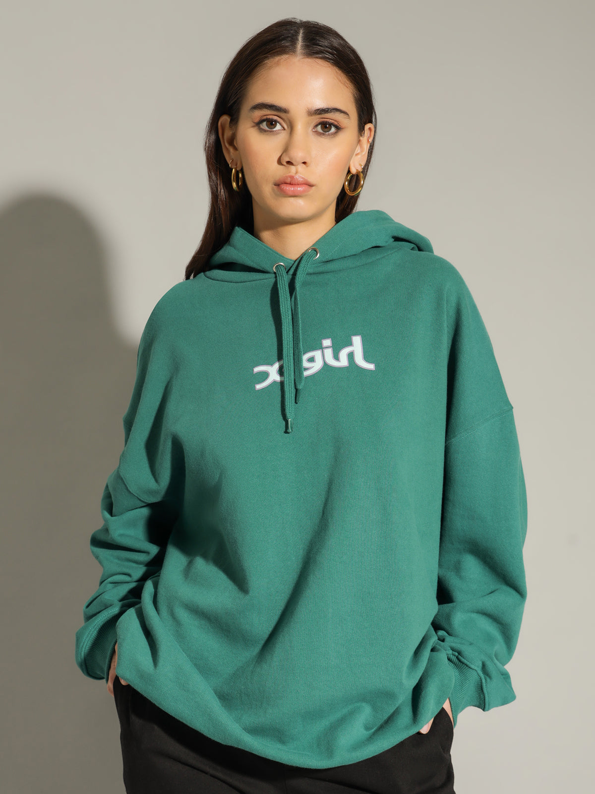 Earth and Mills Hoodie in Pine Green