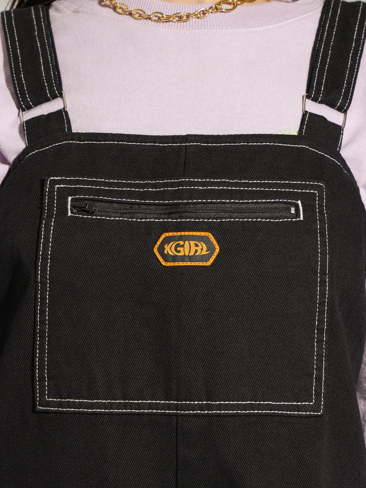 Patch Pocket Overalls in Black